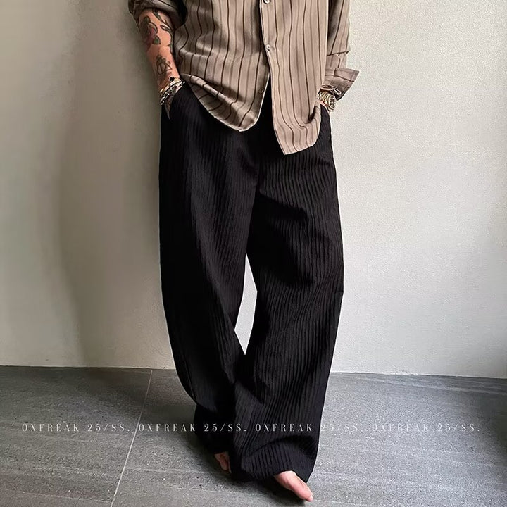 Herren Elegante Streifenhose Drune