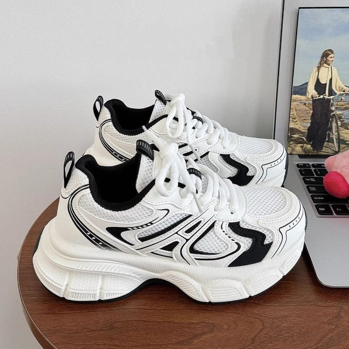 Damen Sportliche Sneakers mit atmungsaktiver Mesh-Oberfläche und dämpfender Sohle Drune