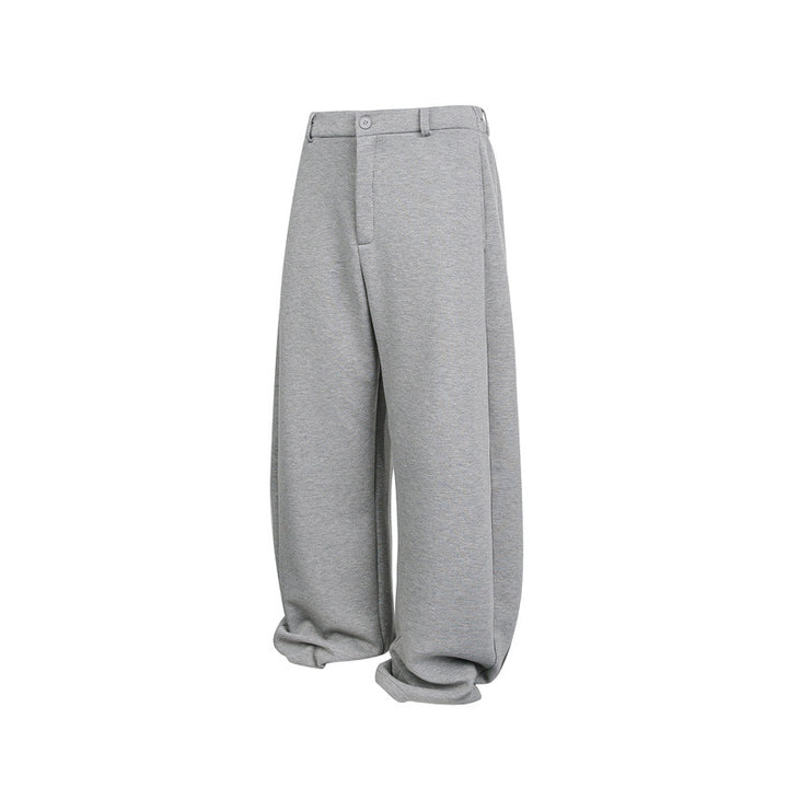 Damen Weite Cropped-Sweathose mit Gürtelschlaufen, Bundfalten und ballonförmigem Saum Drune