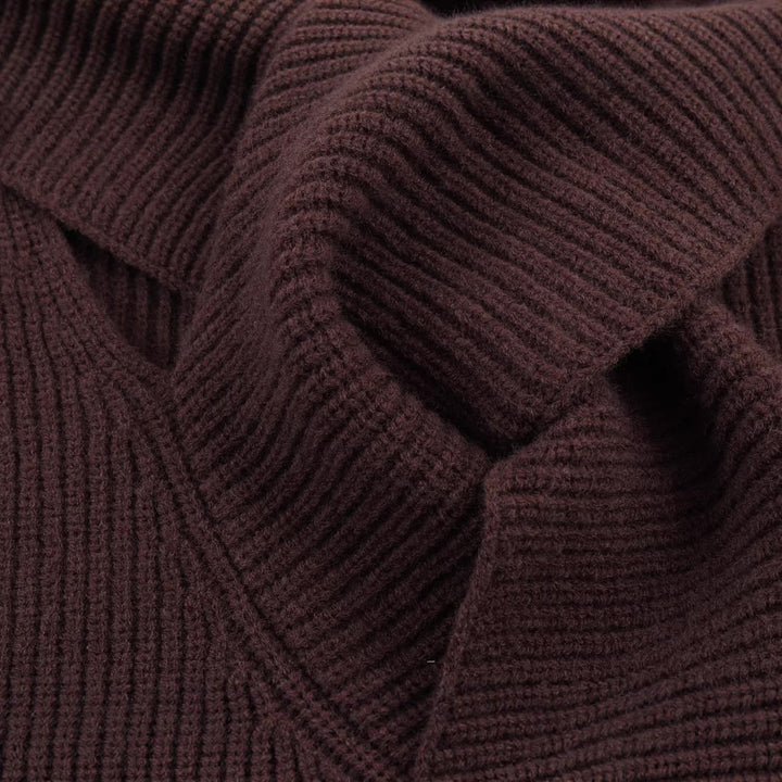 Damen Grobstrick-Pullover mit integriertem Schalkragen Drune