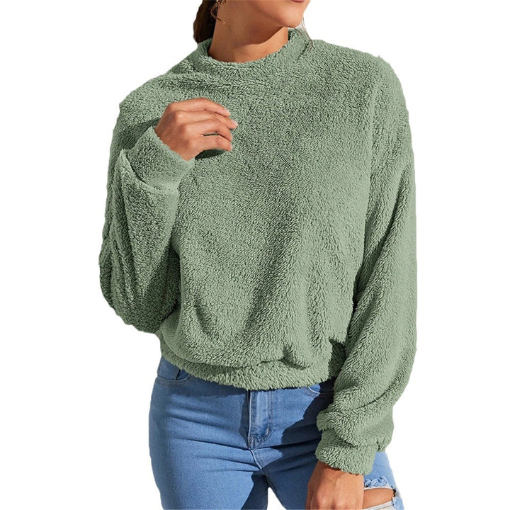 Damen kuscheliges Sweatshirt mit hohem Kragen Drune