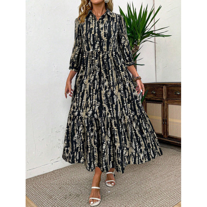 Damen Hemdblusenkleid mit raffinierten Rüschendetails und asymmetrischem Saum Drune