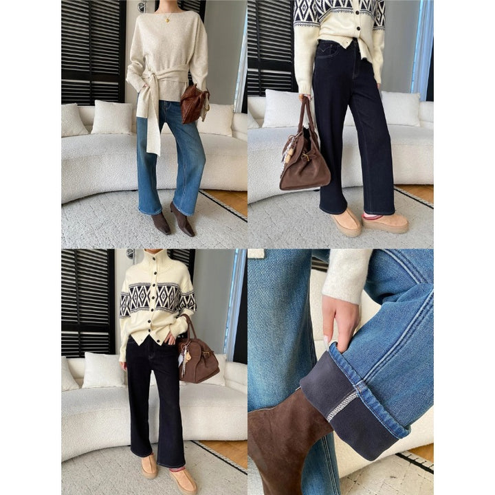 Damen High-Waist Jeans im lässigen Schnitt mit weitem Bein und nachhaltiger Baumwolle Drune