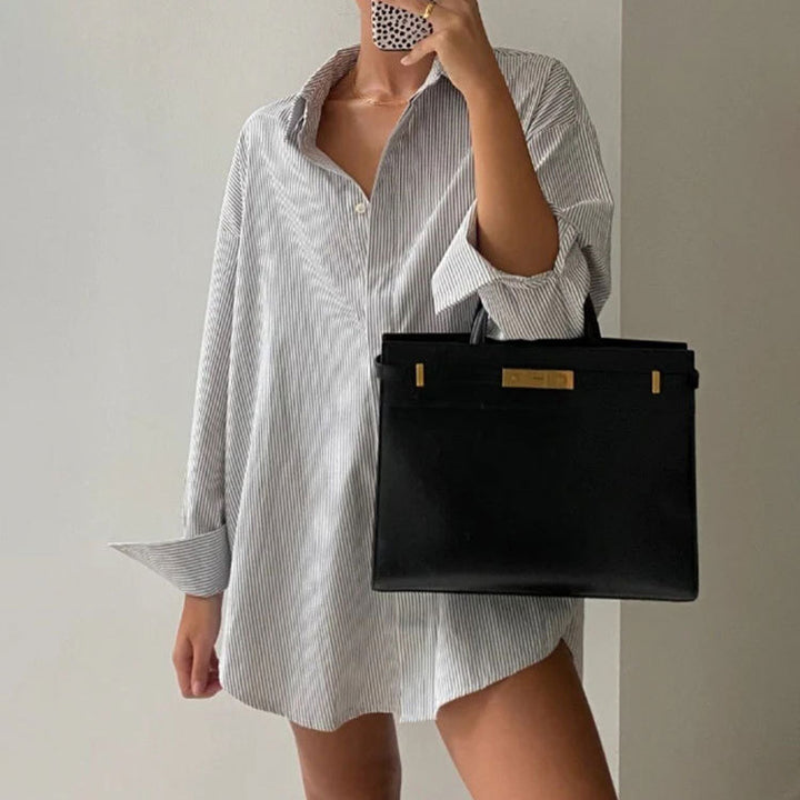 Damen Oversized Hemdbluse Drune
