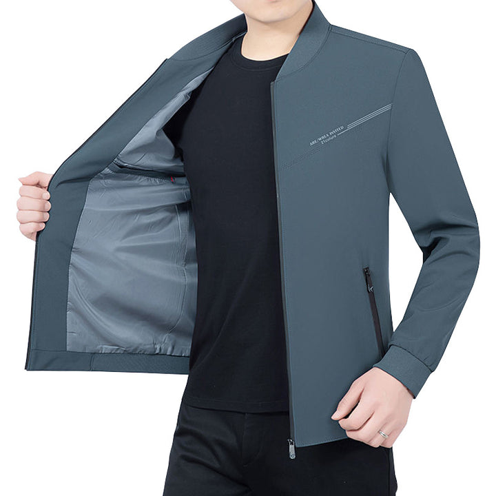 Herren Leichte Softshell-Traveljacke mit Stehkragen und Reißverschluss Drune