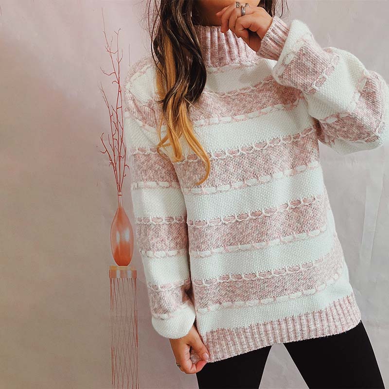 Drune | Weiche Strickjacke mit Strukturierten Streifen Acryl Komfortabel und Warm