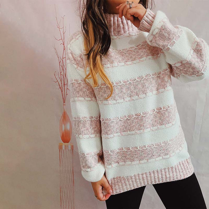 Drune | Weiche Strickjacke mit Strukturierten Streifen Acryl Komfortabel und Warm