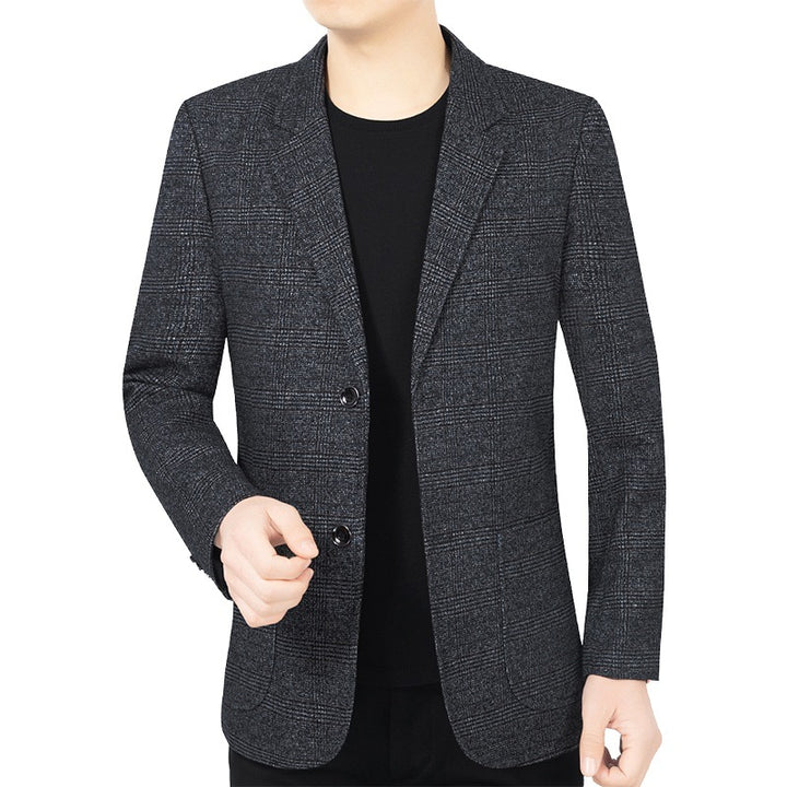 Herren Business-Casual Sakko mit Glencheck und leichtem Stretch Drune
