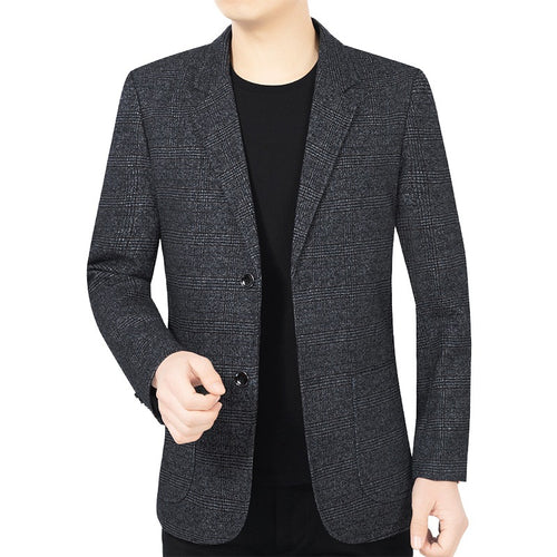 Herren Business-Casual Sakko mit Glencheck und leichtem Stretch Drune