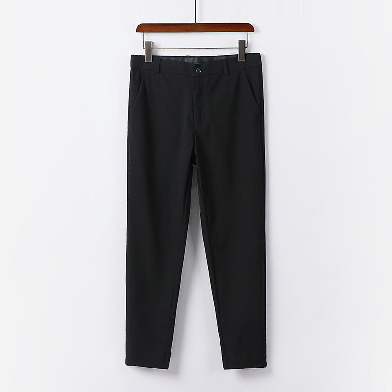 Herren Schmale Chino-Hose aus Stretch-Baumwollmix mit schmalem Bein und Bundfalten Drune