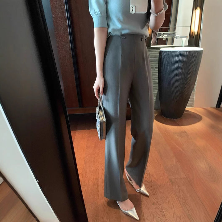 Damen Elegante und hoch taillierte Anzughose Drune