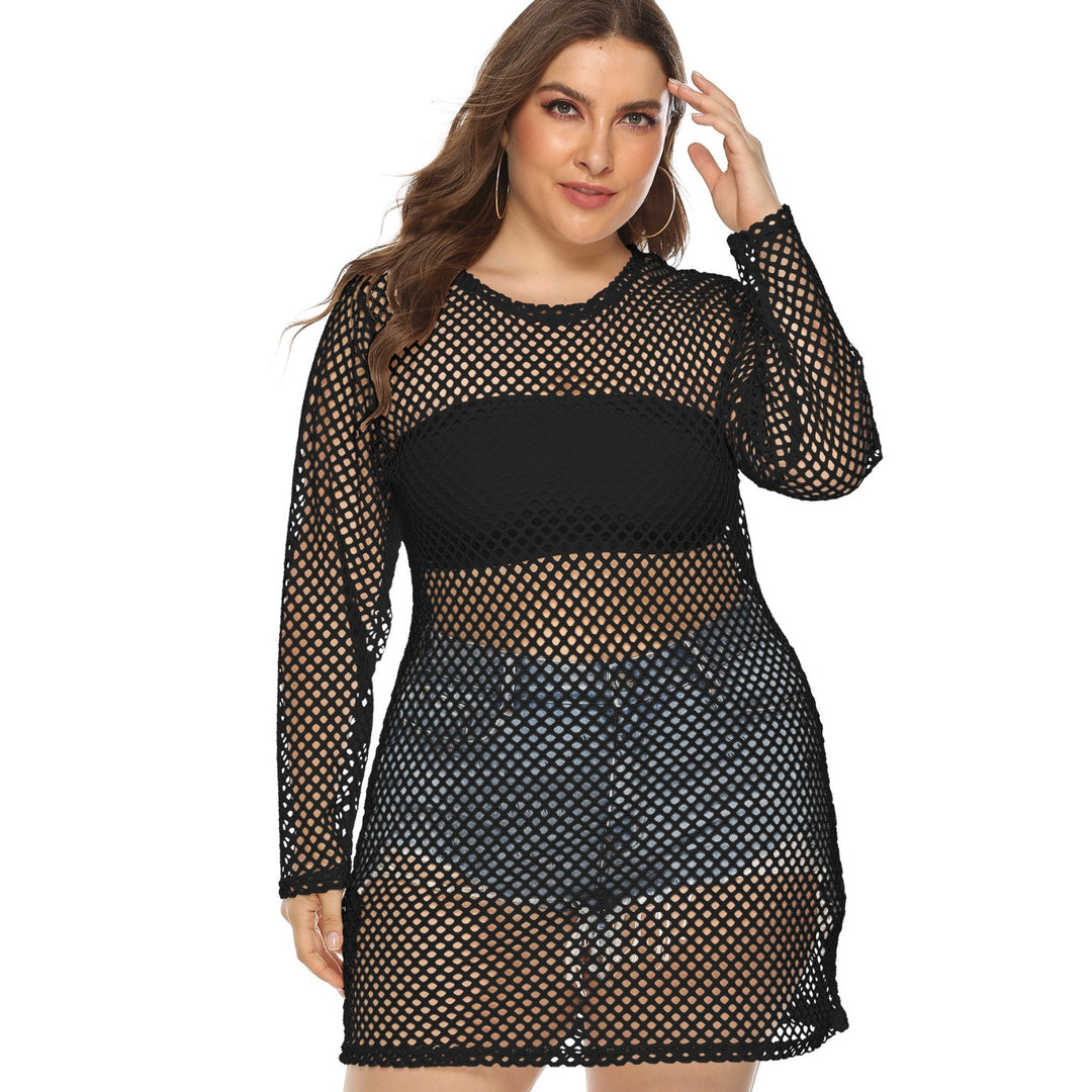 Damen Netz-Streifenkleid Drune