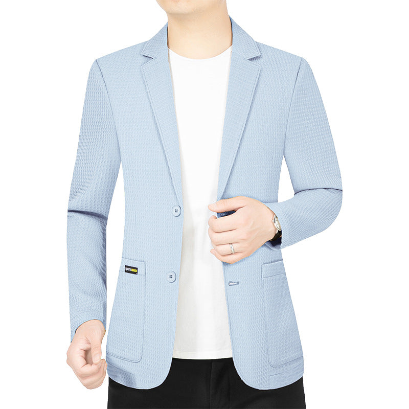 Herren Modernes Stretch Business-Sakko mit schmalem Schnitt und aufgesetzten Taschen Drune