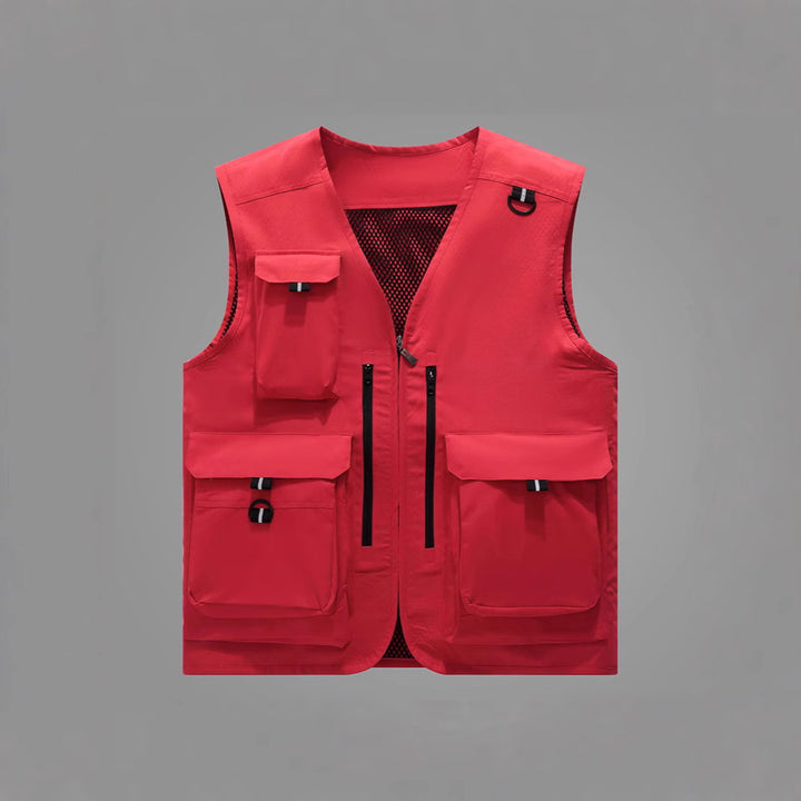Herren Multifunktionale Outdoor-Weste mit zahlreichen Taschen Drune