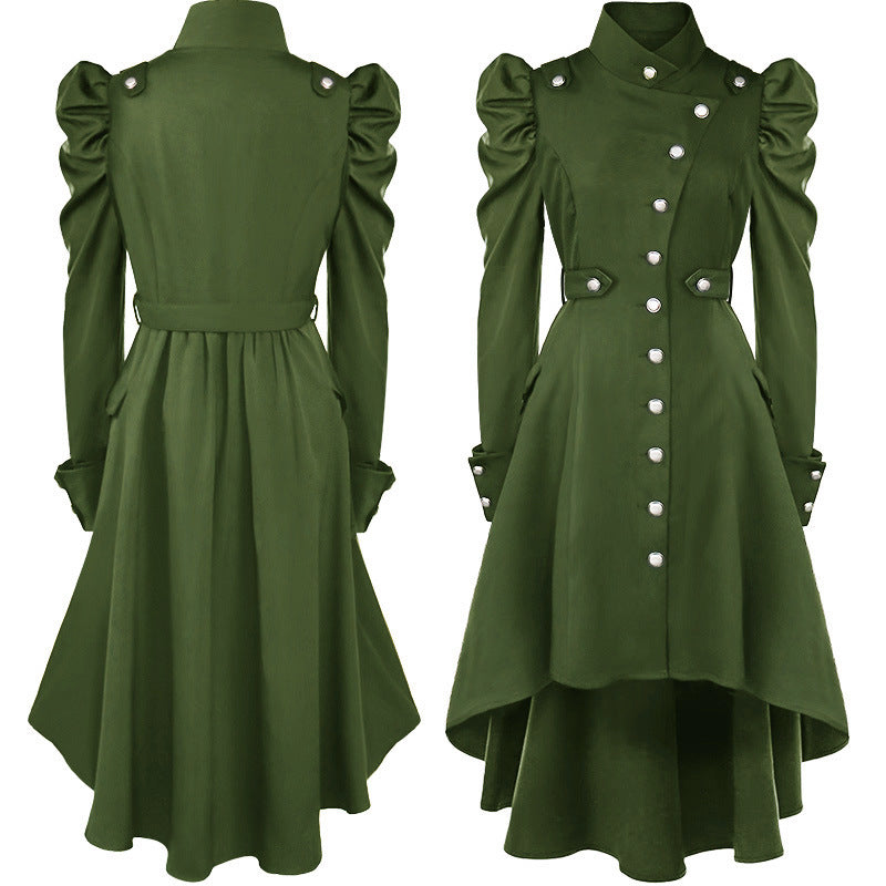 Damen nan romantisches Maxikleid mit Carmen-Ausschnitt, Puffärmeln, tailliertem Mieder und seitlicher Raffung Drune