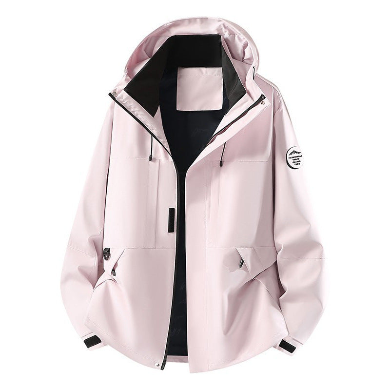 Herren Technische Softshell-Kapuzenjacke mit verdecktem Frontreißverschluss und Multifunktions-Taschen Drune