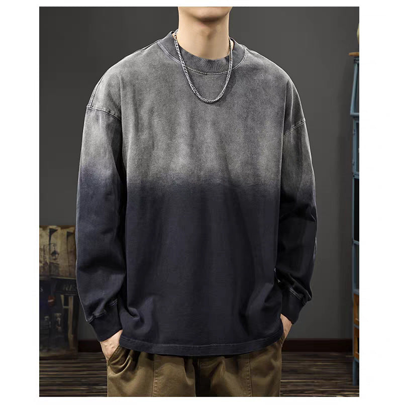 Herren Langarm-T-Shirt mit Ombre-Effekt Drune