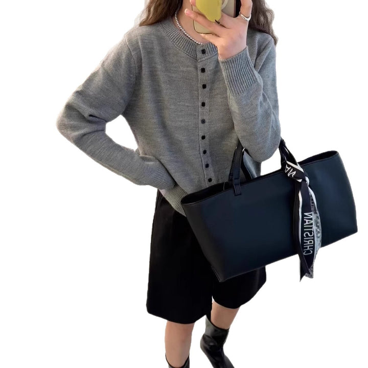 Damen edler Knopf-Cardigan aus hochwertiger Wolle Drune