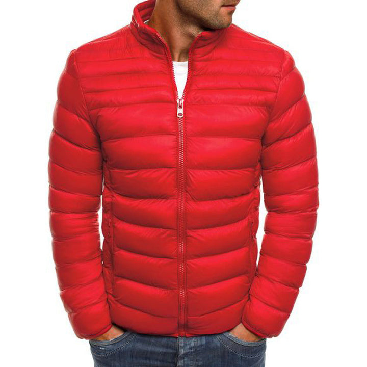 Herren modische Steppjacke mit hohem Kragen und seitlichen Reißverschlusstaschen Drune