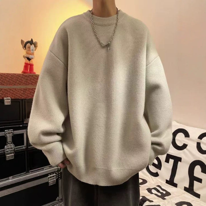Herren Lässiger Oversized Pullover Drune