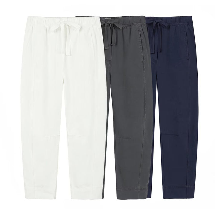 Damen entspannte Chino-Hose mit verstellbarem Taillenzug und praktischem Schnitt Drune