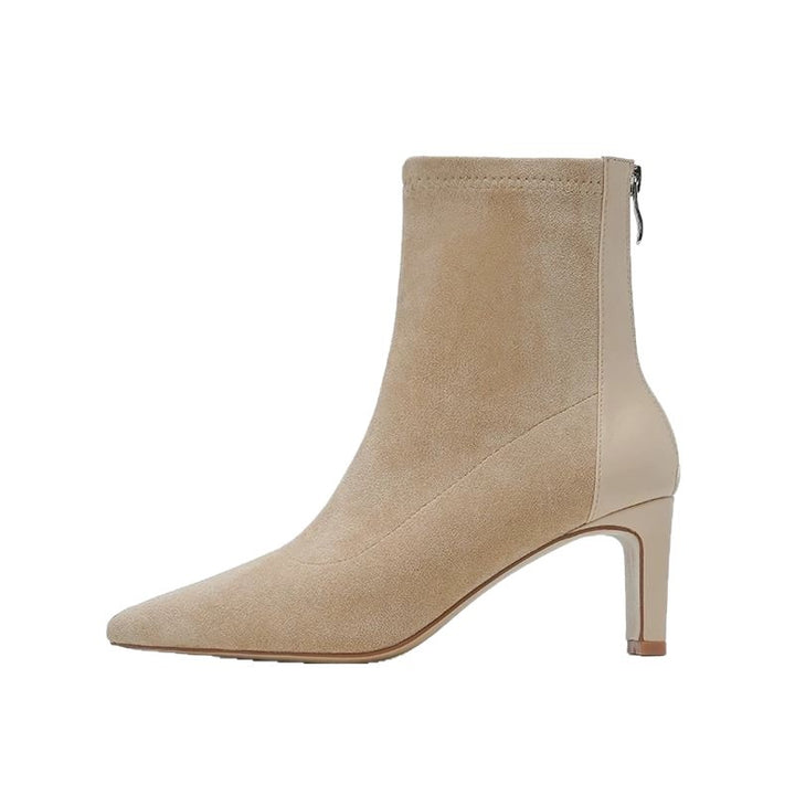 Damen Stretch‑Ankleboots mit schmaler Spitze und sculpted Blockabsatz Drune