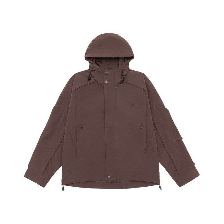 Unisex Technische Kapuzen‑Fieldjacke im Boxy‑Cut mit verdeckter Front und Multifunktions‑Taschen Drune