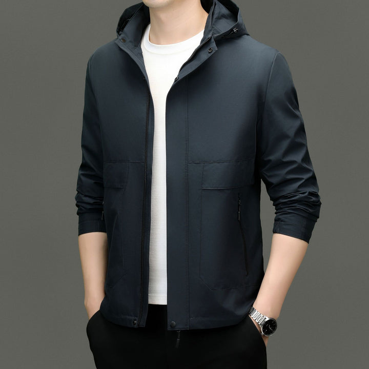 Herren leichte Übergangsjacke mit wasserabweisendem Material und praktischen Taschen Drune