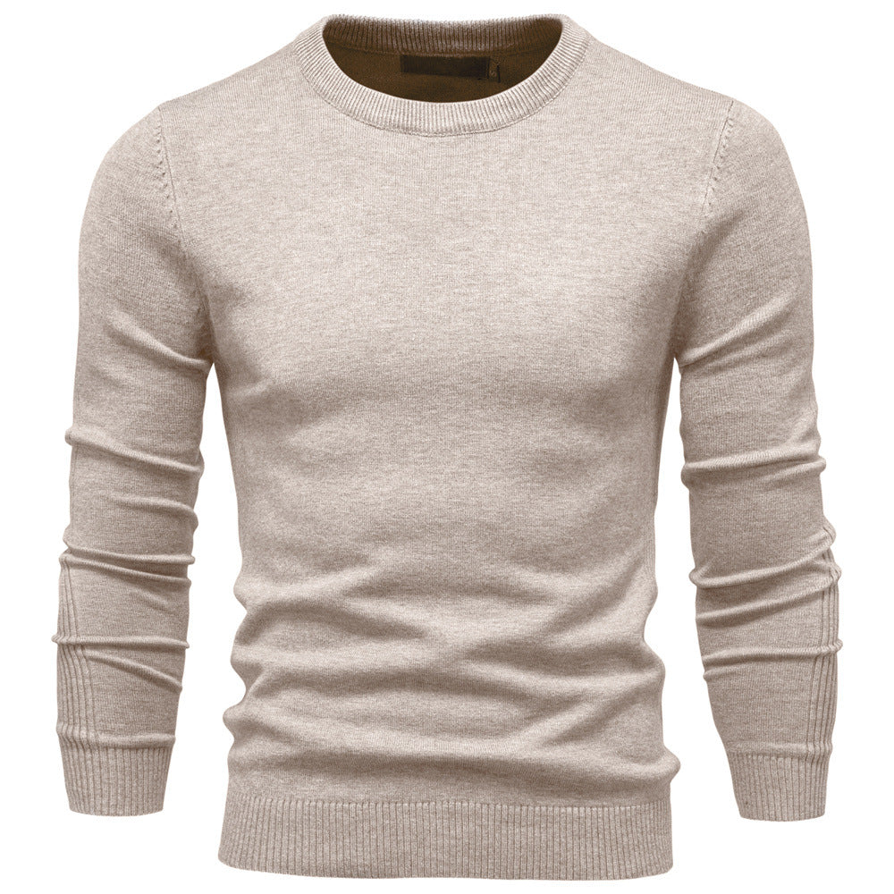 Herren Rundhals Pullover aus hochwertiger Baumwolle Drune