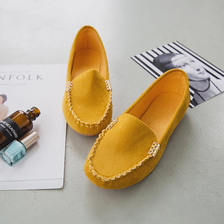 Damen nan bequeme Veloursleder Mokassins mit gepolsterter Innensohle Drune