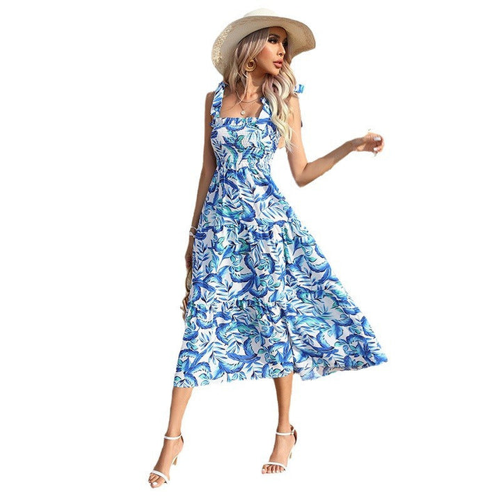 Damen Sommerliches Maxikleid mit tragefreundlichen Schulterbändern und floralem Design Drune