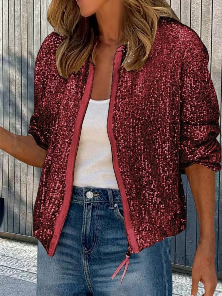 Damen Paillettenjacke im modernen Schnitt Drune