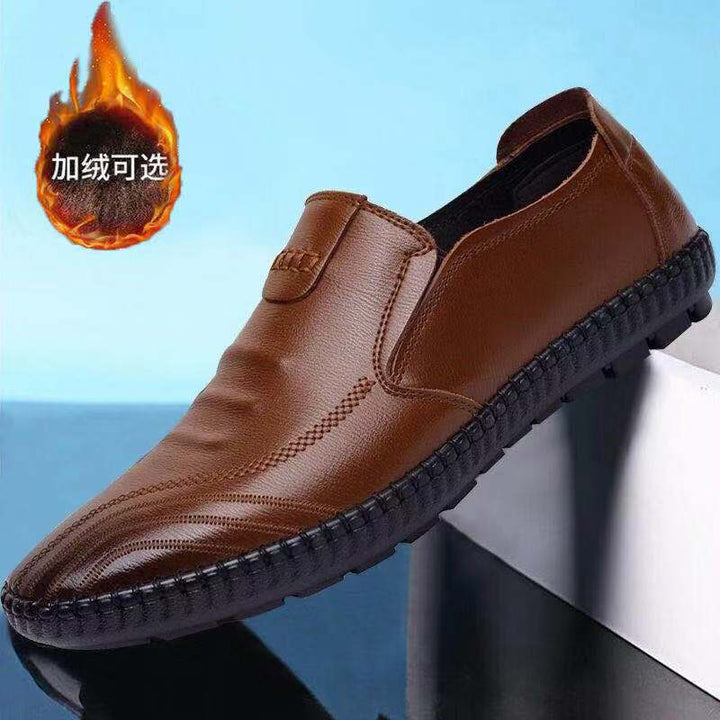 Herren elegante, braune Lederschuhe Drune