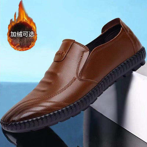 Herren elegante, braune Lederschuhe Drune