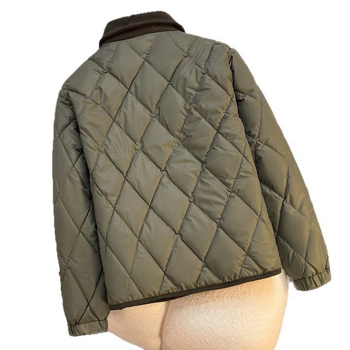 Damen Leicht isolierte Steppjacke mit kontrastierendem Kragen und praktischen Taschen Drune