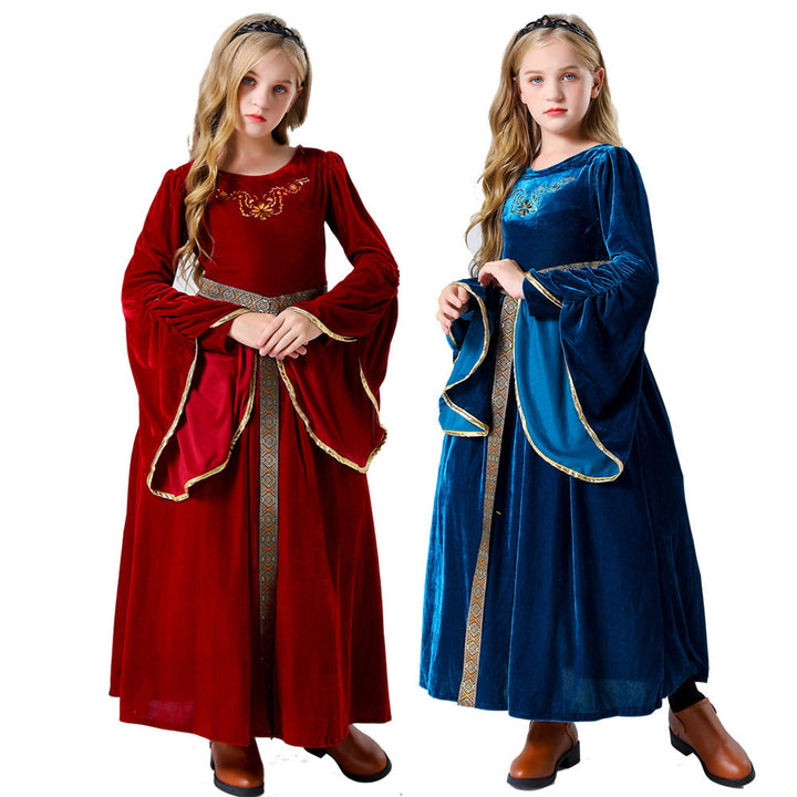 Mädchen Märchen Samtkleid mit eleganten Details Drune