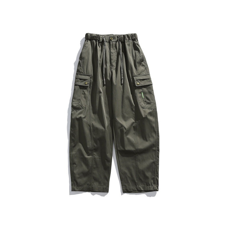 Herren Cargo-Hose mit elastischem Bund, Tunnelzug und multiplen Utility-Taschen Drune
