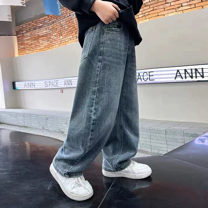 Unisex lockere Denim-Jeans mit weitem Schnitt Drune