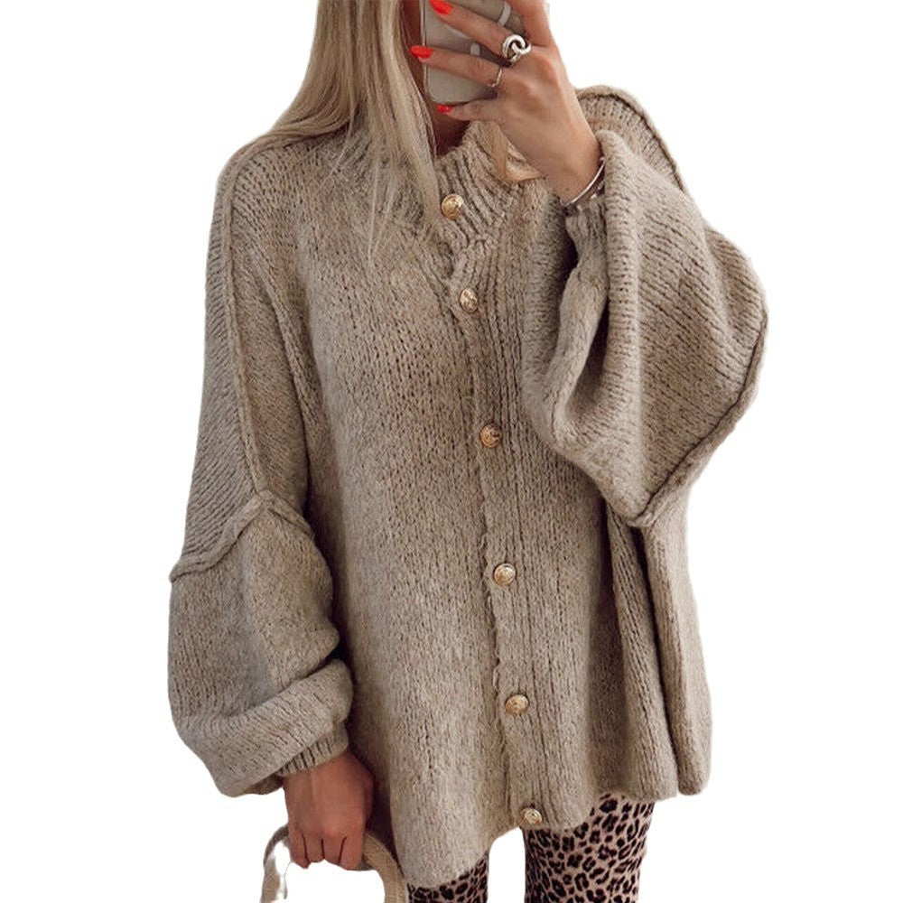Damen Strickjacke mit oversized Schnitt und eleganten Knopfdetails Drune