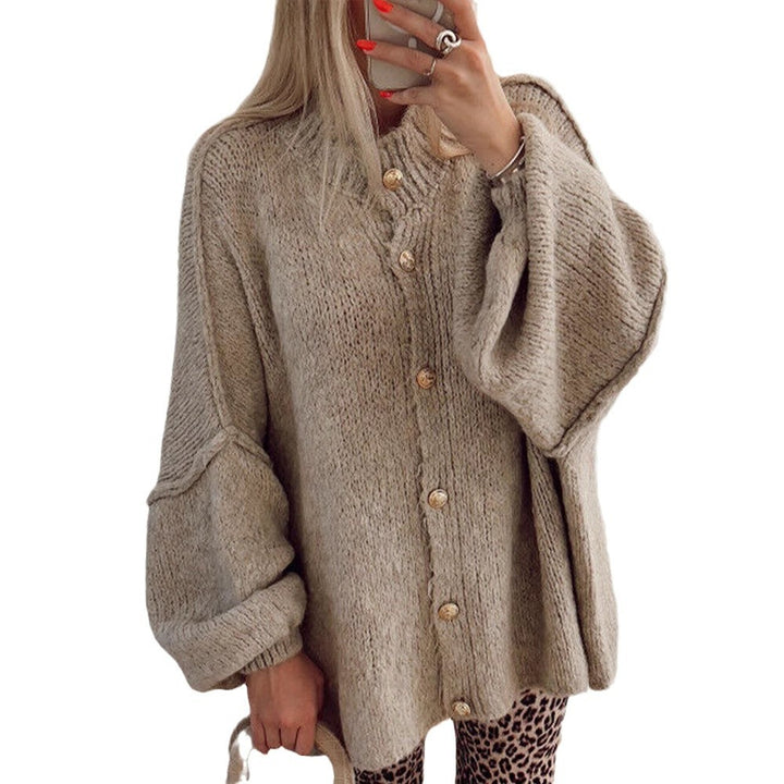 Damen Strickjacke mit oversized Schnitt und eleganten Knopfdetails Drune