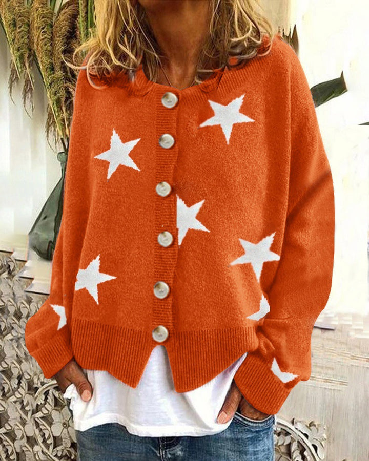 Damen Strickjacke mit Sternenmotiv Drune