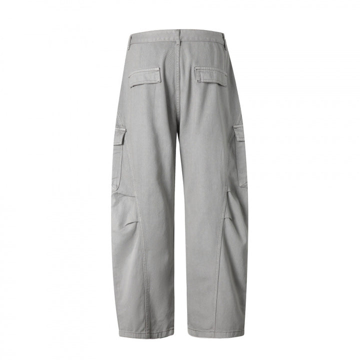 Herren Cargo-Hose im Utility-Stil mit Klappentaschen und geradem Bein Drune