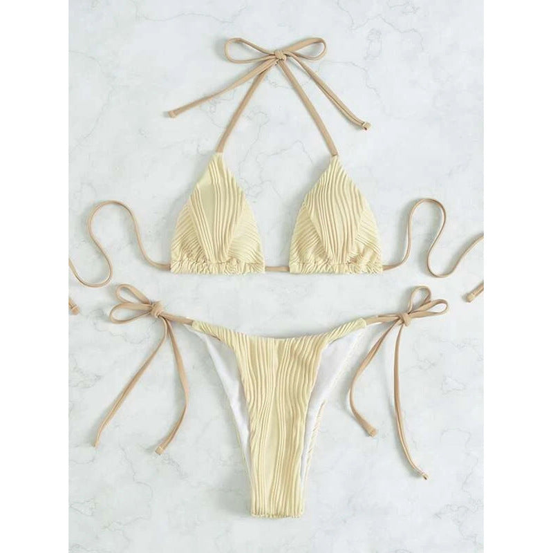 Damen Triangel-Bikini mit raffiniertem Falten-Design Drune
