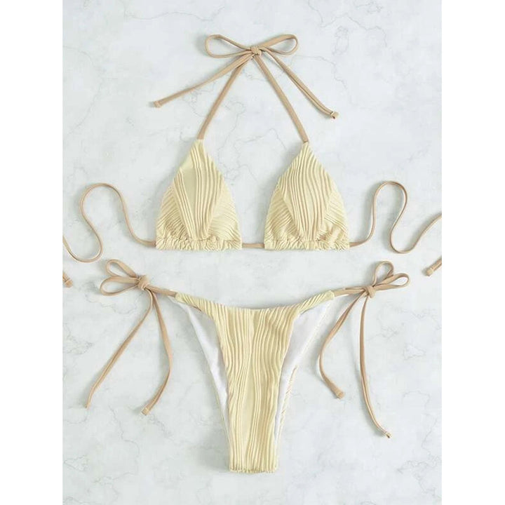 Damen Triangel-Bikini mit raffiniertem Falten-Design Drune