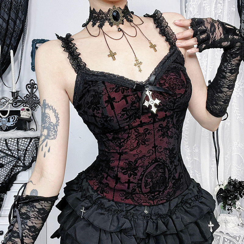 Damen figurbetonte Bluse mit Rüschendetails und Schnürung Drune