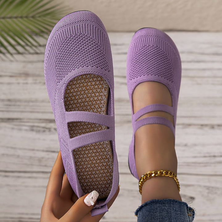 Damen Flexible und atmungsaktive Ballerinas mit Faltmechanismus Drune