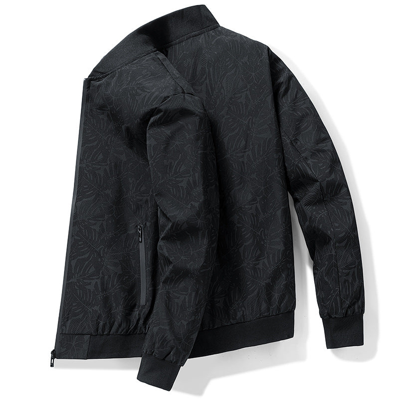 Herren Sportliche Bomberjacke mit floralem Muster Drune