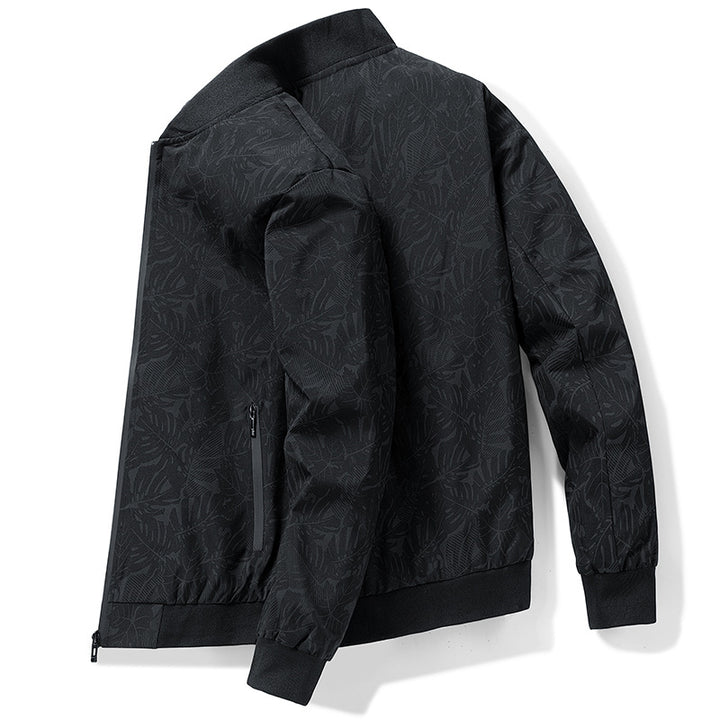 Herren Sportliche Bomberjacke mit floralem Muster Drune