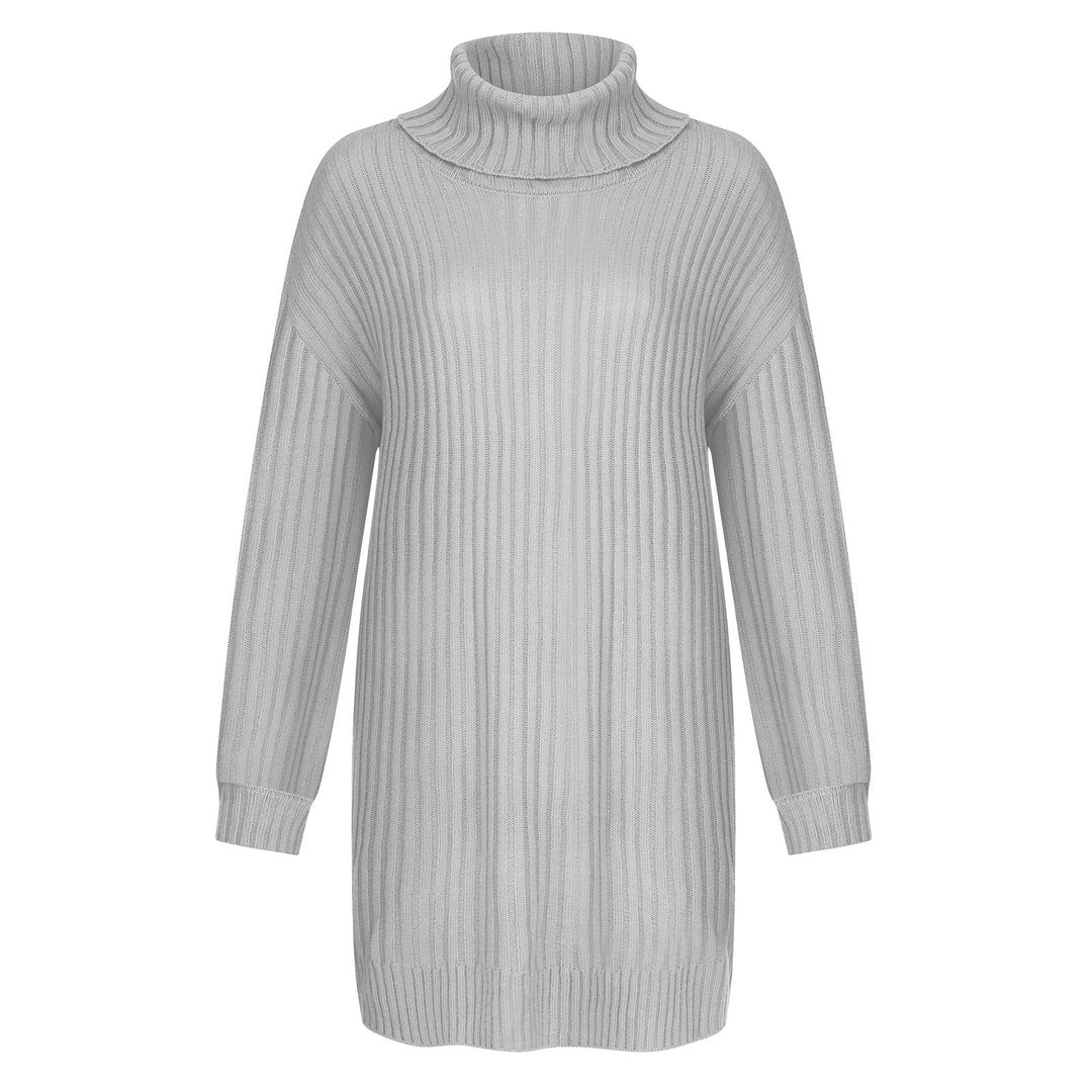 Damen Gerippter Rollkragen-Tunika mit kastigem Oversize-Schnitt Drune