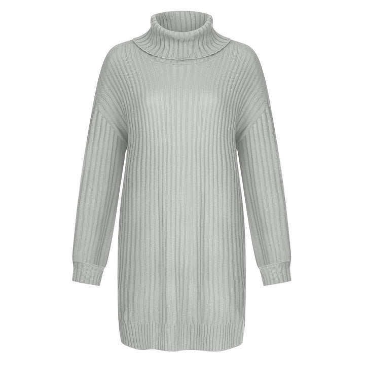 Damen Gerippter Rollkragen-Tunika mit kastigem Oversize-Schnitt Drune